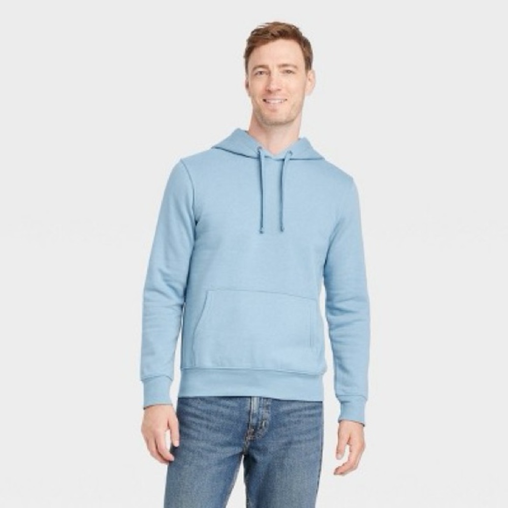 Goodfellow & Co Men’s Teal Mid Weight Fleece Pullover Hoodie Size L